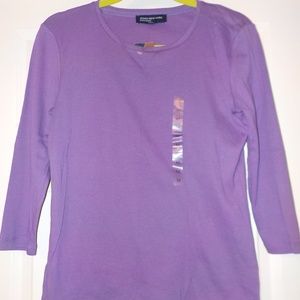 NWT Jones NY Lavender  3/4 sleeve Top - M